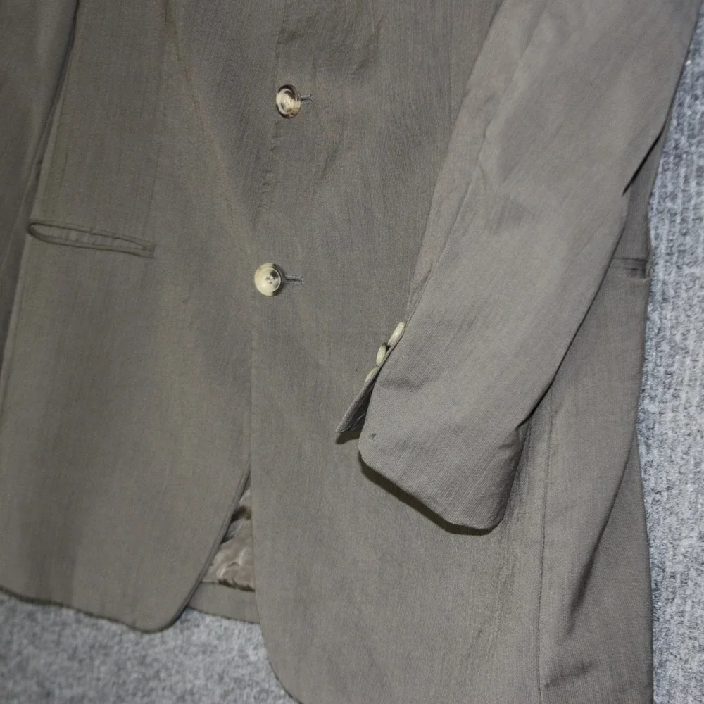 Hugo Boss Blazer Mens 40R Gray‎ Super 100 Wool Single Breasted Flawed